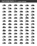 Découpe plate de nuage de paquet d'icône illustration de vecteur Découpe plate de nuage de paquet d'icône illustration de vecteur