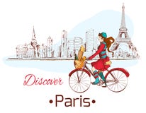 Découvrez l'affiche de Paris illustration de vecteur Découvrez l'affiche de Paris illustration de vecteur