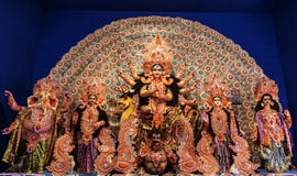 Déesse Durga : Durga Puja est celle du festival le plus célèbre célébré dans le Bengale-Occidental, Assam, Tripura et est mainten photographie stock libre de droits Déesse Durga : Durga Puja est celle du festival le plus célèbre célébré dans le Bengale-Occidental, Assam, Tripura et est mainten photographie stock libre de droits