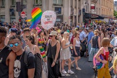 Démonstrateurs à Paris 2018 Gay Pride images stock Démonstrateurs à Paris 2018 Gay Pride images stock