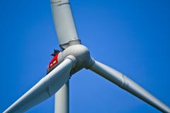 Détail d'une turbine de vent en Bavière, Allemagne images libres de droits Détail d'une turbine de vent en Bavière, Allemagne images libres de droits