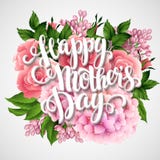 Día de madres feliz Tarjeta con las flores hermosas libre illustration Día de madres feliz Tarjeta con las flores hermosas libre illustration