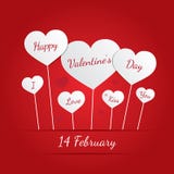 Día de tarjeta del día de San Valentín feliz stock de ilustración Día de tarjeta del día de San Valentín feliz stock de ilustración