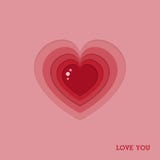 Día del ` s de la tarjeta del día de San Valentín de la tarjeta del icono del corazón en fondo abstracto con el texto del amor, v libre illustration Día del ` s de la tarjeta del día de San Valentín de la tarjeta del icono del corazón en fondo abstracto con el texto del amor, v libre illustration
