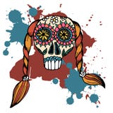 död dag Mexicansk traditionell festival Dia de Los Muertos vektor illustrationer död dag Mexicansk traditionell festival Dia de Los Muertos vektor illustrationer