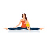 E Asanas με το σπάγγο στη γιόγκα Όμορφη νέα γυναίκα που κάνει το τέντωμα γυμναστικό απεικόνιση αποθεμάτων E Asanas με το σπάγγο στη γιόγκα Όμορφη νέα γυναίκα που κάνει το τέντωμα γυμναστικό απεικόνιση αποθεμάτων