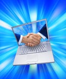 E Business Computer Marketing Handshake
