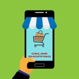 E-Commerce, online purchase of goods and services royalty free illustration E-Commerce, online purchase of goods and services royalty free illustration