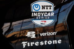 E IndyCar es el nivel primero de la abierto-rueda I que compite con foto de archivo E IndyCar es el nivel primero de la abierto-rueda I que compite con foto de archivo
