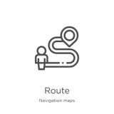 E Línea fina ejemplo del vector del icono del esquema de la ruta r libre illustration E Línea fina ejemplo del vector del icono del esquema de la ruta r libre illustration