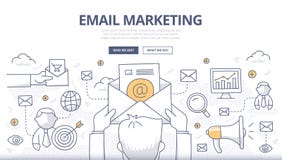 E-Mail-Marketing-Gekritzel-Konzept E-Mail-Marketing-Gekritzel-Konzept