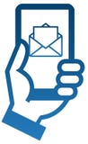 E-mail op uw telefoon royalty-vrije illustratie E-mail op uw telefoon royalty-vrije illustratie