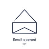 e-mail opende enveloppictogram van de inzameling van het gebruikersinterfaceoverzicht De dunne die lijn e-mail opende enveloppict royalty-vrije illustratie e-mail opende enveloppictogram van de inzameling van het gebruikersinterfaceoverzicht De dunne die lijn e-mail opende enveloppict royalty-vrije illustratie