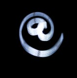At and e-mail Symbol Icon Using Light Painting Technique stock illustration At and e-mail Symbol Icon Using Light Painting Technique stock illustration