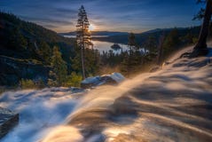 Eagle Falls Early Morning Kalifornien Lake Tahoe arkivfoto Eagle Falls Early Morning Kalifornien Lake Tahoe arkivfoto