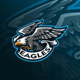 Eagle-Maskottchenlogo-Entwurfsvektor mit moderner Illustrationskonzeptart f?r Ausweis-, Emblem- und Shirt-Drucken Ver?rgertes Eag vektor abbildung Eagle-Maskottchenlogo-Entwurfsvektor mit moderner Illustrationskonzeptart f?r Ausweis-, Emblem- und Shirt-Drucken Ver?rgertes Eag vektor abbildung