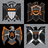 Eagle with shield crest badges