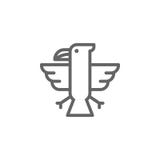 Eagle, USA icon. Element of 4th of july icon. Thin line icon for website design and development, app development. Premium icon vector illustration Eagle, USA icon. Element of 4th of july icon. Thin line icon for website design and development, app development. Premium icon vector illustration