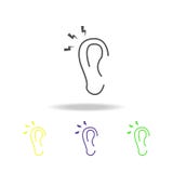 ear pain multicolored icons. Element of human body pain can be used for web, logo, mobile app, UI, UX vector illustration ear pain multicolored icons. Element of human body pain can be used for web, logo, mobile app, UI, UX vector illustration