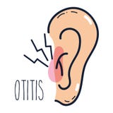 Earache ασθένεια και ανάφλεξη του πόνου αυτιών διανυσματική απεικόνιση Earache ασθένεια και ανάφλεξη του πόνου αυτιών διανυσματική απεικόνιση