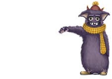 Earl das große haarige purpurrote Monster lizenzfreie abbildung Earl das große haarige purpurrote Monster lizenzfreie abbildung