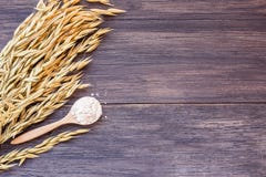 Ears of wheat on the table. stock photo Ears of wheat on the table. stock photo