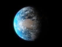 Earth 3D illustration from space day and night globe isolated on black background royalty free stock photography Earth 3D illustration from space day and night globe isolated on black background royalty free stock photography