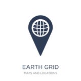 Earth grid icon. Trendy flat vector Earth grid icon on white background from Maps and Locations collection vector illustration Earth grid icon. Trendy flat vector Earth grid icon on white background from Maps and Locations collection vector illustration