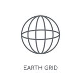 Earth grid linear icon. Modern outline Earth grid logo concept o stock illustration Earth grid linear icon. Modern outline Earth grid logo concept o stock illustration
