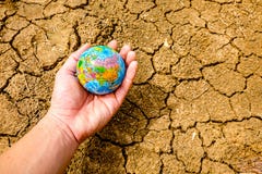 The earth is laid on dry soil. royalty free stock images The earth is laid on dry soil. royalty free stock images