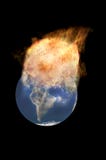Earth On Fire Stock Image