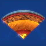 Earth structure, division into layers, the earth`s crust and core royalty free illustration Earth structure, division into layers, the earth`s crust and core royalty free illustration