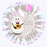 Easter cute illustration. Rabbit-egg stock illustration Easter cute illustration. Rabbit-egg stock illustration