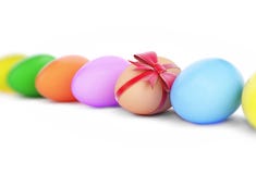 Easter egg with bow on a white background 3D illustration, 3D rendering Stock Images Easter egg with bow on a white background 3D illustration, 3D rendering Stock Images