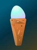 Easter egg in ice cream cone royalty free illustration Easter egg in ice cream cone royalty free illustration