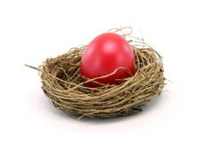 Easter Egg In Nest Stock Images Easter Egg In Nest Stock Images