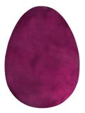 Easter egg - textured concrete, isolated on white background. Watercolor painting, purple color. Design for backgrounds, covers an