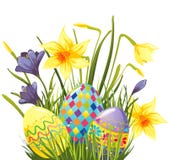 Easter Eggs In Grass Stock Photos Easter Eggs In Grass Stock Photos