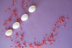 Easter eggs on purple background. royalty free stock photo Easter eggs on purple background. royalty free stock photo