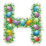 Easter Font Letter H Royalty Free Stock Photo
