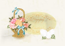 Easter Greeting Card In Vintage Style Stock Photos Easter Greeting Card In Vintage Style Stock Photos