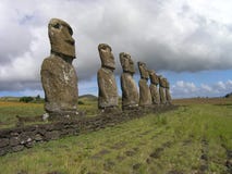 Easter Island - Ahu Akivi Stock Images Easter Island - Ahu Akivi Stock Images