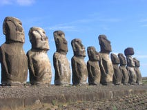 Easter Island - Ahu Tongariki Royalty Free Stock Photos Easter Island - Ahu Tongariki Royalty Free Stock Photos
