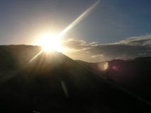Easter Island - Sunset At Rano Kau Volcano Royalty Free Stock Photos Easter Island - Sunset At Rano Kau Volcano Royalty Free Stock Photos