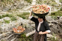 Easter procession in Olympos, Karpathos island royalty free stock images Easter procession in Olympos, Karpathos island royalty free stock images