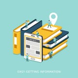 Easy getting information concept flat 3d isometric infographic stock illustration Easy getting information concept flat 3d isometric infographic stock illustration