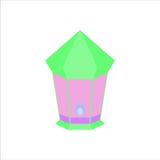 Ebene lokalisierte buntes Ramadan-kareem und eid Mubarak-Laternen-, Pastellfarb-, Illustrations- und Hintergrundvektor stock abbildung Ebene lokalisierte buntes Ramadan-kareem und eid Mubarak-Laternen-, Pastellfarb-, Illustrations- und Hintergrundvektor stock abbildung