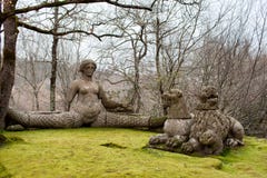 Echidna And The Lions Sacred Wood Bomarzo Italy Stock Image Echidna And The Lions Sacred Wood Bomarzo Italy Stock Image