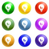 Eco bulb icons set vector vector illustration Eco bulb icons set vector vector illustration