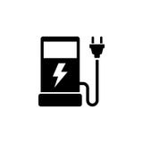 Eco electric fuel pump flat vector icon vector illustration Eco electric fuel pump flat vector icon vector illustration